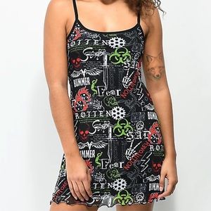 Vitriol Lyra Black Mesh Tank Top Dress